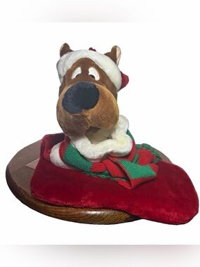 Scooby Doo Warner Bros. Studio Store Christmas Stocking 1999 Vintage Red Green
